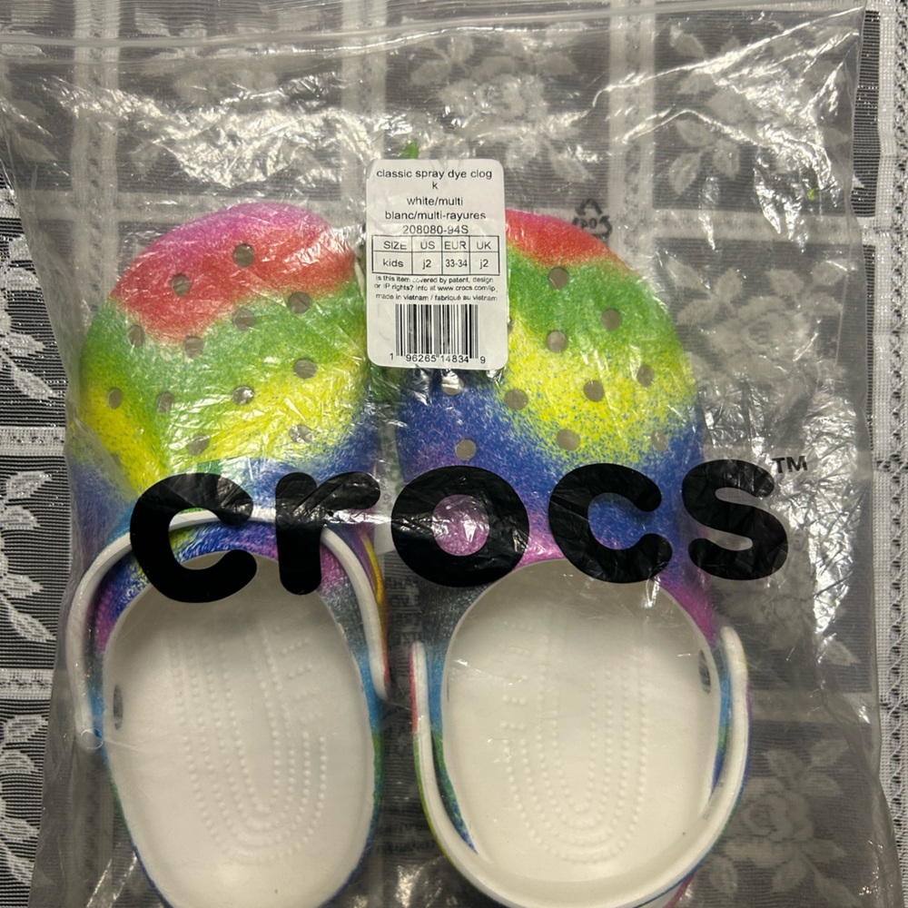 CROCS Colorful Spray Dye Clogs